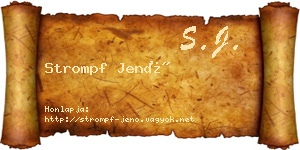 Strompf Jenő névjegykártya